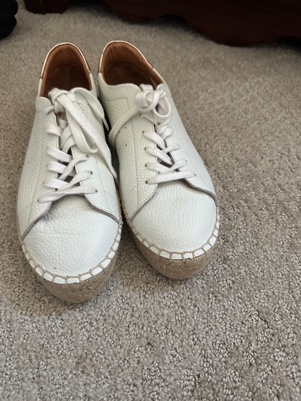 Dalson women’s  White Leather Espadrille Sneaker